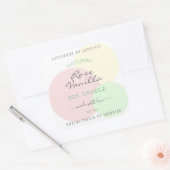 モダンテンプレートパステル製品の包装ラベル スクエアシール (封筒)