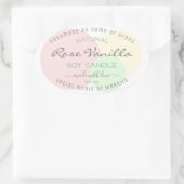 モダンテンプレートパステル製品の包装ラベル 楕円形シール (バッグ)