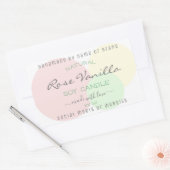 モダンテンプレートパステル製品の包装ラベル 長方形シール (封筒)