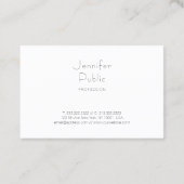 モダンテンプレートミニマルプロフェッショナル 名刺 (裏面)