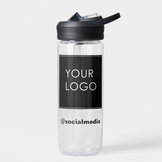 モダンテンプレート会社のロゴ ウォーターボトル (左面)