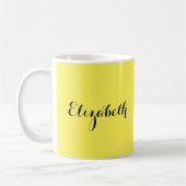 モダンテンプレート入力した名前を黄色に追加 コーヒーマグカップ (左)