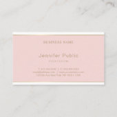 モダンテンプレート手書きスクリプトピンク金ゴールドシック 名刺 (裏面)