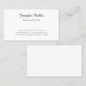 モダンテンプレート書きエレガント込みスクリプト文字 名刺 (正面/裏面)