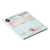 (モダンテンプレート) ビジネス ロゴ 請求書 販売フォーム ノートパッド (アングル)
