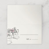 モダンテーブル スケッチ リハーサル ディナー プレイスカード (外部開封)