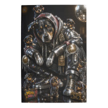 モダンディスコドッグメタルウォールアート - モザイクパピーアート