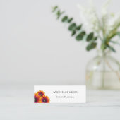 モダンデイジーお洒落ボタニカルボホ スキニー名刺 (スタンド正面)