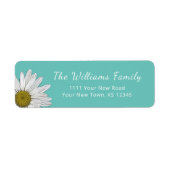 モダンデイジートレンディーティール(緑がかった色)差出人住所 ラベル (正面)