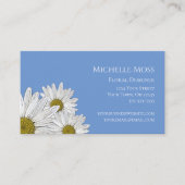 モダンデイジートレンディーフローラ青 名刺 (正面)