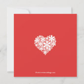 モダンデイジーハート婚約パーティ招待状 招待状 (裏面)