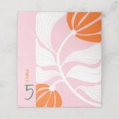 モダンデイジーフラワーピンク&マ結婚ッチ プレイスカード (外部開封)