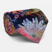 モダンデイジーフローラ水色カラフルネックタイ ネクタイ (ロール)