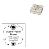 モダンデイジー差出人住所 ラバースタンプ (押印)