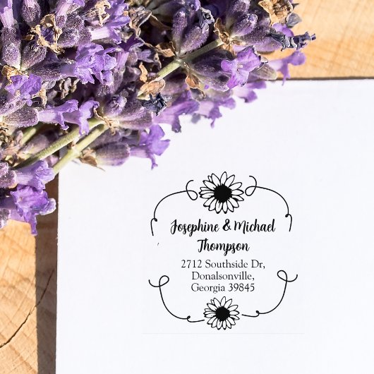 モダンデイジー差出人住所 ラバースタンプ