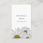 モダンデイジーQRコードトレンディーフローラ 名刺 (正面)