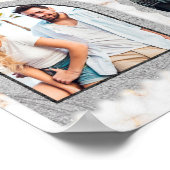 モダンデコアートカスタムフォトネームデザイン ポスター (角)