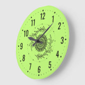 モダンデコインスパイアー自然 – 緑の屋外 ラージ壁時計 (傾斜)