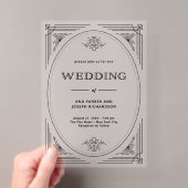 モダンデコ｜エレガントな結婚式 アクリル招待状 (インサイチュ (ポータブル))