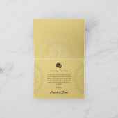 モダンデコ ゴールドスワン 2 フォト ウェディング フォールド サンキューカード (内部)