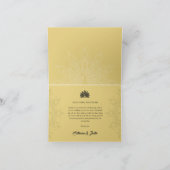 モダンデコ ゴールドペアック フォト ウェディング フォールド サンキューカード (内部)