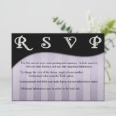 モダンデザインのウェーブとストライプのシルバー招待状 招待状 (スタンド正面)