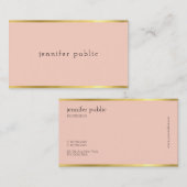 モダンデザインエレガントカラー金ゴールド魅力的プレーン 名刺 (正面/裏面)