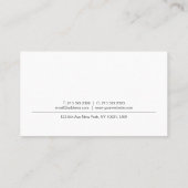 モダンデザインエレガントトレンディーシミニマルックプレーン 名刺 (裏面)