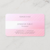モダンデザインエレガントトレンディーピンクホワイトテンプレート 名刺 (裏面)