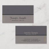 モダンデザインエレガントトレンディーブラウン金ゴールドラグジュアリー 名刺 (正面/裏面)