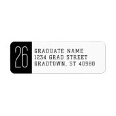 モダンデザインクラス 26 戻りアドレス ラベル (正面)