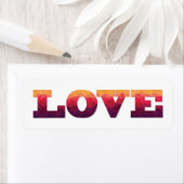 モダンデザイングラデーションカラーラブステッカー ラベル (インサイチュ)