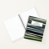 モダンデザイングリーンパレットカスタム文字 ノートブック (内部)