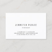 モダンデザインシンプルトレンディーエレガント白テンプレート 名刺 (正面)