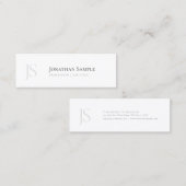 モダンデザインシンプルトレンディーモノグラムテンプレート スキニー名刺 (正面/裏面)