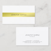モダンデザインシンプル金ゴールドプレインラグジュアリー 名刺 (正面/裏面)