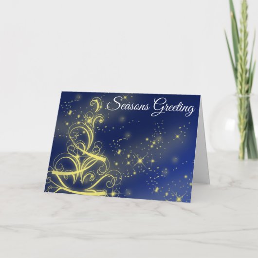 モダンデザインシーズングリースクリスマスカード シーズンカード (正面)