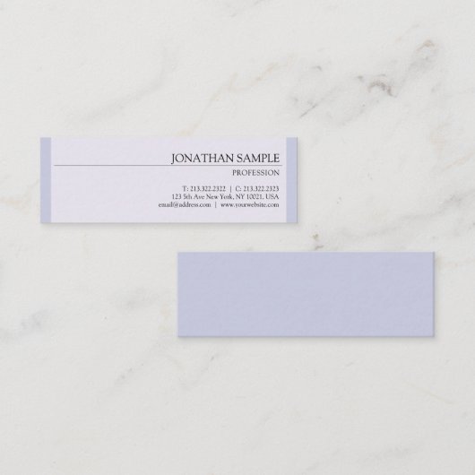 モダンデザインスタイリッシュグラモールプレーンプロフェッショナル スキニー名刺 (正面/裏面)