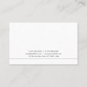 モダンデザインスタイリッシュトレンディー滑らかなプレーンシック 名刺 (裏面)