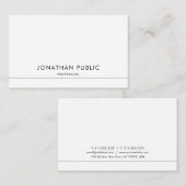 モダンデザインスタイリッシュトレンディー滑らかなプレーンシック 名刺 (正面/裏面)