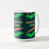 モダンデザインダークカラーテーマ質問 コーヒーマグカップ (正面右)