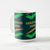 モダンデザインダークカラーテーマ質問 コーヒーマグカップ (正面左)