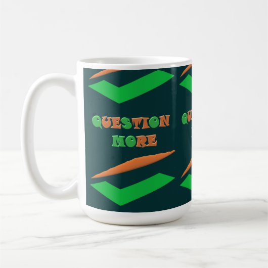 モダンデザインダークカラーテーマ質問 コーヒーマグカップ (左)