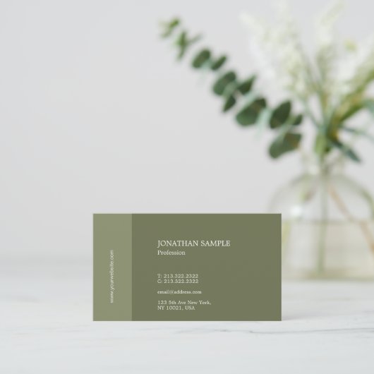 モダンデザインプエレガントライングリーントレンディールクセ 名刺 (スタンド正面)