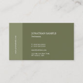 モダンデザインプエレガントライングリーントレンディールクセ 名刺 (正面)