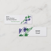 モダンデザインプロファイルカードテンプレート スキニー名刺 (正面/裏面)