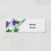 モダンデザインプロファイルカードテンプレート スキニー名刺 (裏面)