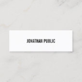 モダンデザインプロフェッショナルエレガントシンプルプレーン スキニー名刺 (正面)