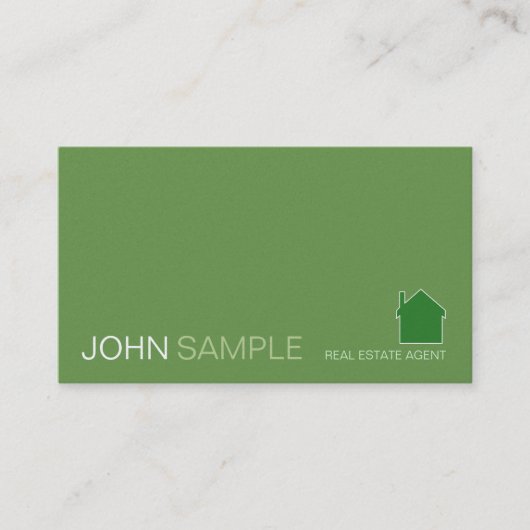 モダンデザイン実在プロフェッショナルエレガントエステート 名刺 (正面)