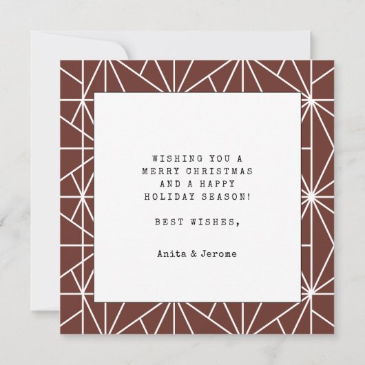 モダンデザイン結婚したと新メリー婚の写真 シーズンカード (裏面)